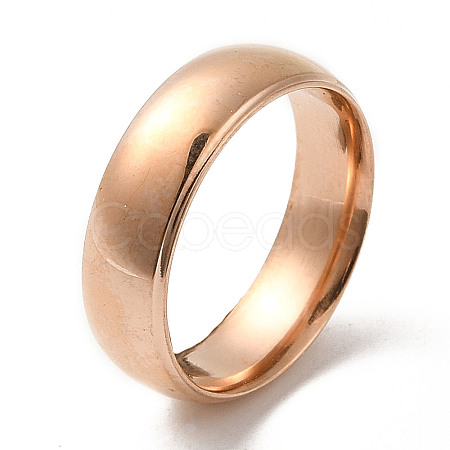 Ion Plating(IP) 304 Stainless Steel Flat Plain Band Rings STAS-I160-A-18mm-RG-1