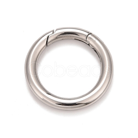 Non-Tarnish 304 Stainless Steel Spring Gate Rings X-STAS-M296-01P-E-1