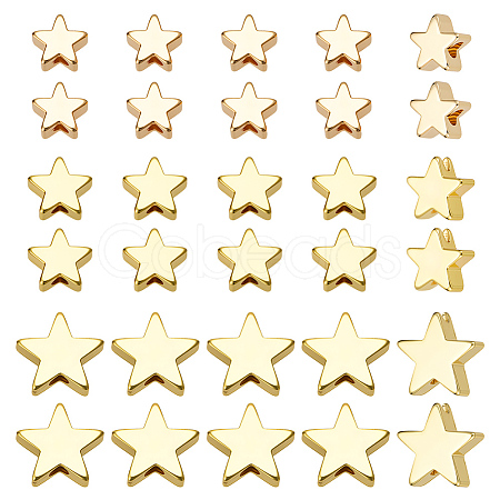 75Pcs 3 Styls Rack Plating Brass Beads KK-ME0001-97-1