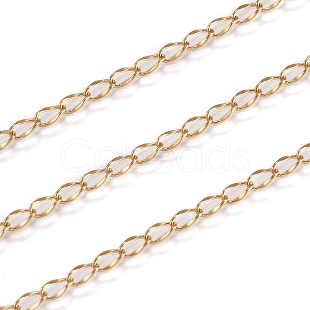 3.28 Feet Ion Plating(IP) 304 Stainless Steel Twisted Chains X-CHS-H007-16G-1