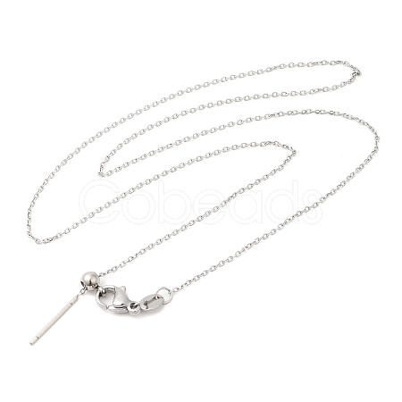Non-Tarnish 304 Stainless Steel Cable Chain Necklace for Women NJEW-G104-04P-1