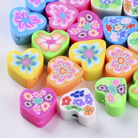 Handmade Polymer Clay Beads CLAY-S093-19-1