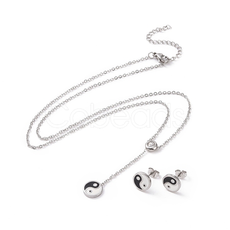 Feng Shui 304 Stainless Steel Jewelry Sets SJEW-H144-08P-1