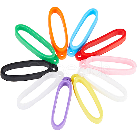 Gorgecraft 30Pcs 10 Colors Anti-Lost Silicone Pendant FIND-GF0005-89-1