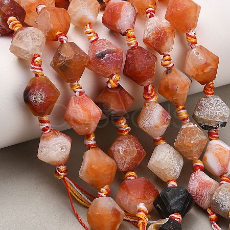 Natural Weathered Agate Beads Strands G-A321-G02-01-1