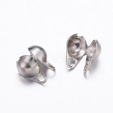 Tarnish Resistant 304 Stainless Steel Smooth Surface Bead Tips STAS-P161-18-A-1