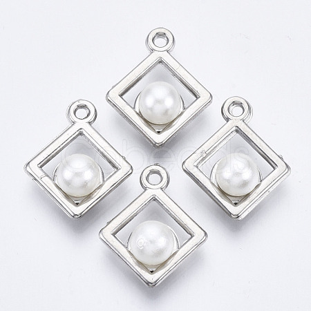 ABS Plastic Imitation Pearl Pendants OACR-R248-006P-1