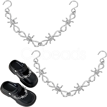 2Pcs Alloy Thorns Shoes Chain AJEW-FG0004-50B-1