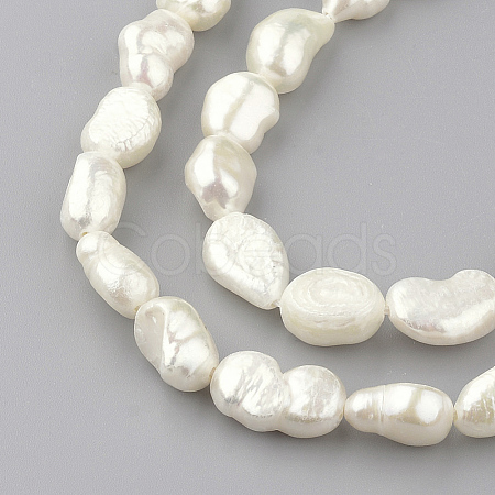 Natural Cultured Freshwater Pearl Beads Strands PEAR-R064-55-1