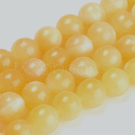 Natural Topaz Jade Beads Strands G-E266-11A-6mm-1