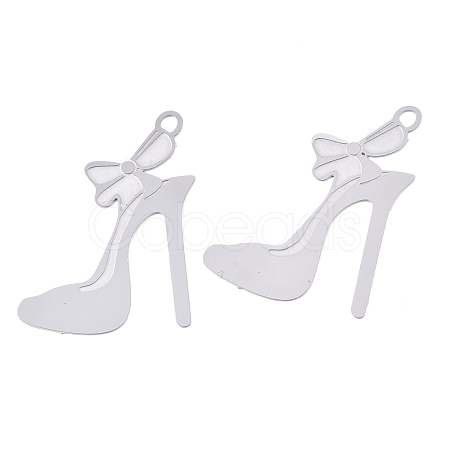 Tarnish Resistant 304 Stainless Steel Stilettos Filigree Pendants STAS-R102-03P-1