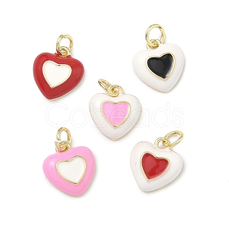 Brass Enamel Pendants KK-B170-01G-1