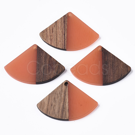 Resin & Wood Pendants RESI-S358-86B-04-1