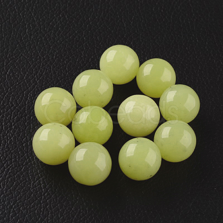 Natural Lemon Jade Round Ball Beads G-I174-16mm-02-1