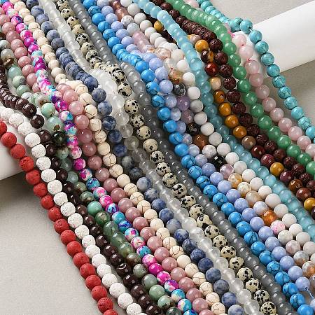 Natural & Synthetic Mixed Gemstone Beads Strands G-XCP0001-35-1