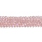 Transparent Electroplate Glass Beads Strands, AB Color Plated, Faceted, Bicone, Pink, 4x4mm, Hole: 0.8mm, about 82~85pcs/strand, 30.5~31cm