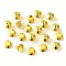 Alloy Locking Pin Backs, Locking Pin Keeper Clasp, Cone Shape, for Brooch Making, Golden, 7x10mm, Hole: 0.8mm