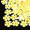 Ornament Accessories, PVC Plastic Paillette/Sequins Beads, Flower, Gold, 13.5~14x13.5~14x0.6mm, Hole: 1.4mm, about 10000pcs/500g