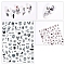 Halloween Paper Nail Art Stickers, Self-Adhesive Nail Design Art, for Nail Toenails Tips Decorations, Skull, 13x8cm