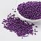 12/0 Grade A Glass Seed Beads, Baking Paint, Round, Purple, 2x1.5mm, Hole: 0.7mm, about 3000pcs/50g