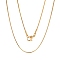 304 Stainless Steel Snake Chains Necklaces, with Lobster Claw Clasps, Golden, 17.7 inch(45cm), 0.9mm