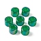 Opaque Acrylic Beads, AB Color, Column, Green, 16x12.2mm, Hole: 6.7mm