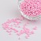 8/0 Opaque Colours Round Glass Seed Beads, Pink, 3mm, Hole:1mm, about 1101pcs/50g