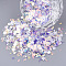 Ornament Accessories, PVC Plastic Paillette/Sequins Beads, No Hole/Undrilled Beads, Mixed Shapes, Medium Purple, 1~8x2~9x0.3mm