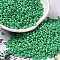 Baking Paint Glass Seed Beads, Donut, Medium Sea Green, 8/0, 2.5~3x1~1.5mm, Hole: 1~1.2mm, about 40909pcs/1pound