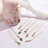 10Pcs 5 Style Alloy Enamel Wine Glass Charms HJEW-AB00063-4