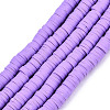 Handmade Polymer Clay Beads Strands CLAY-R089-6mm-113-1