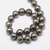 Natural Pyrite Beads Strands G-L031-14mm-03-3