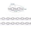 Non-Tarnish 3.28 Feet 304 Stainless Steel Cable Chains X-CHS-F006-02C-P-3
