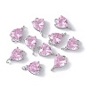 Brass Pave Cubic Zirconia Connector Charms KK-F892-53P-10-1