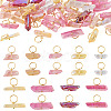 45Pcs 9 Styles Electroplated Natural Quartz Crystal Pendants PALLOY-TAC0226-1
