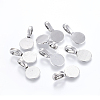 Tibetan Style Alloy Glue On Flat Pad Pendant Bails X-TIBEP-1124-AS-LF-4