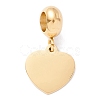 304 Stainless Steel European Dangle Charms STAS-I192-15G-4