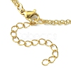 Natural Black Obsidian Bullet Link Bracelet BJEW-JB09563-01-3