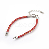 Adjustable Nylon Cord Bracelet Making MAK-F026-B-P-2