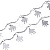 Tarnish Resistant 304 Stainless Steel Curved Bar Link Chains CHS-T004-02-1