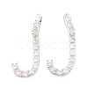 Brass Micro Pave Clear Cubic Zirconia Pendants ZIRC-J039-18P-J-1