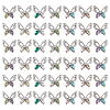 42Pcs 7 Colors Alloy Glass Cabochons MRMJ-SC0001-18-1