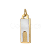 304 Stainless Steel Shell Pendants STAS-OY004-91G-1