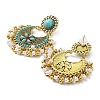 Resin Boho Stud Earrings EJEW-I288-01B-3