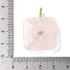 Natural Rose Quartz Faceted Pendants G-C274-03J-3