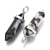 Natural Gemstone Double Terminated Pointed Pendants X-G-F295-04E-2