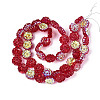 Electroplate Transparent Glass Beads Strands EGLA-N055-01C-2