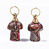 Assembled Synthetic Bronzite and Imperial Jasper Openable Perfume Bottle Pendants LS-G-S366-057C-2