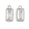 Brass Micro Pave Cubic Zirconia Pendants KK-P290-29P-1