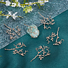 6Pcs Brass Pendant Rhinestone Settings KK-ME0001-13-5